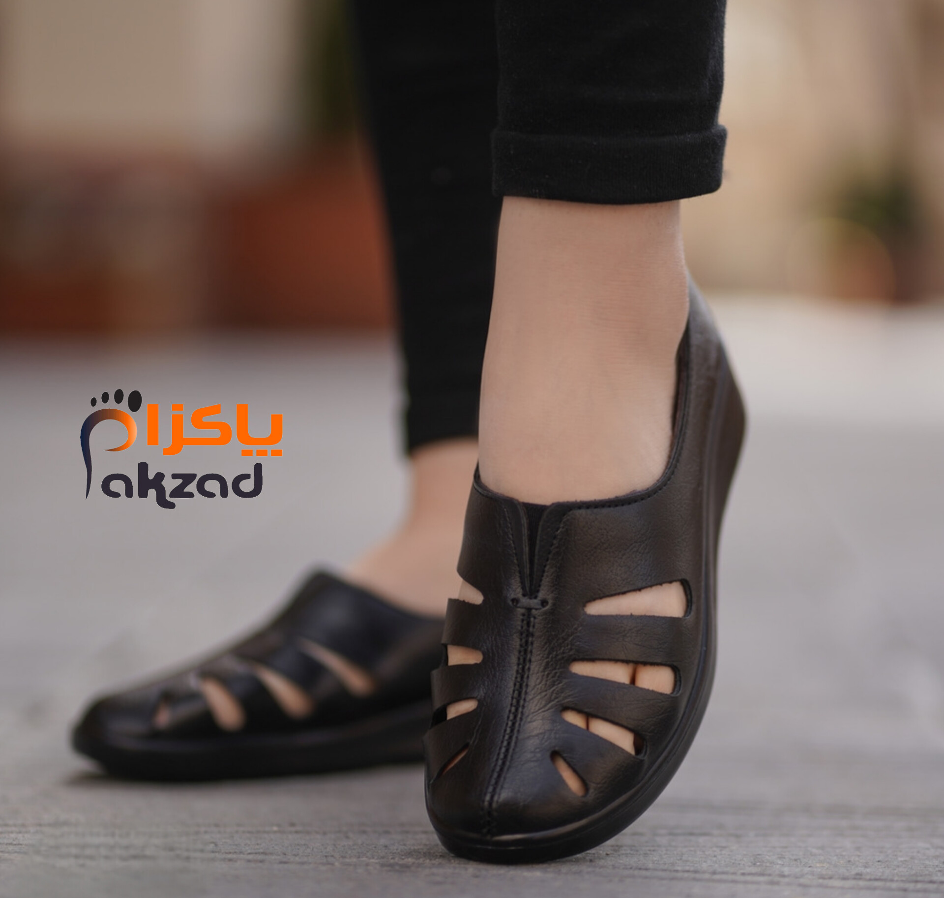 کفش طبی پزشکی زنانه مدل پنجره بزرگ پا