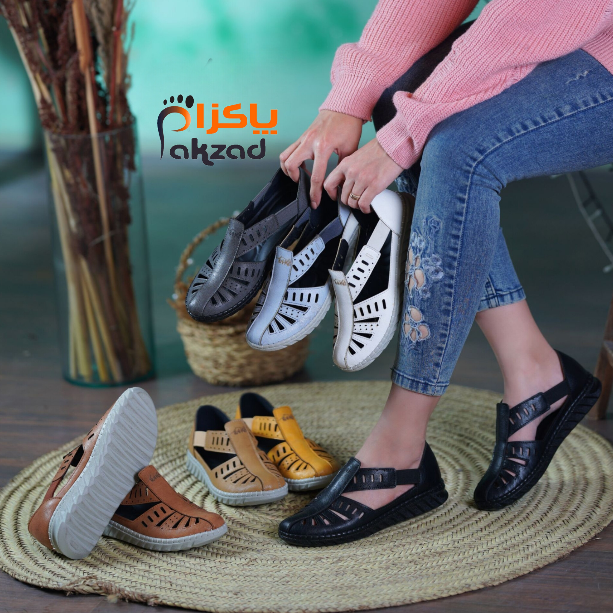 کفش طبی تابستانه بزرگ پا مدل لیندا
